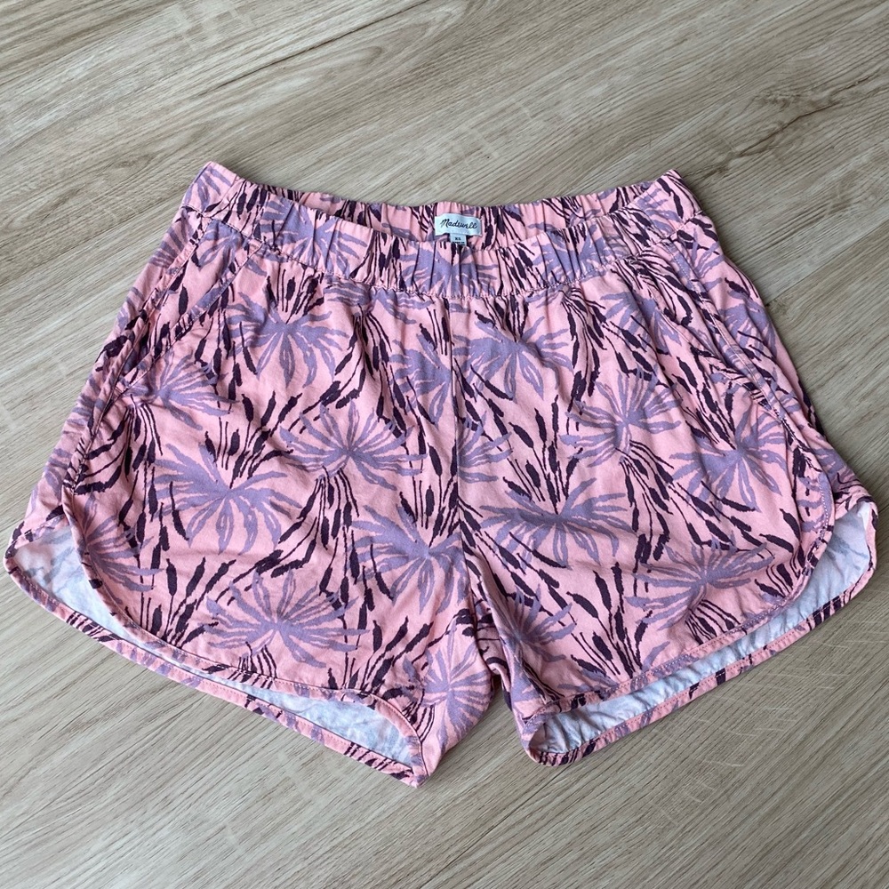 ❤️ Madewell Pull-On Shorts in Oasis Palms Print - XS